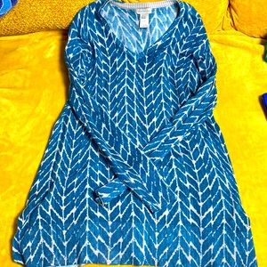 Multiples Blue Warm Tunic size S